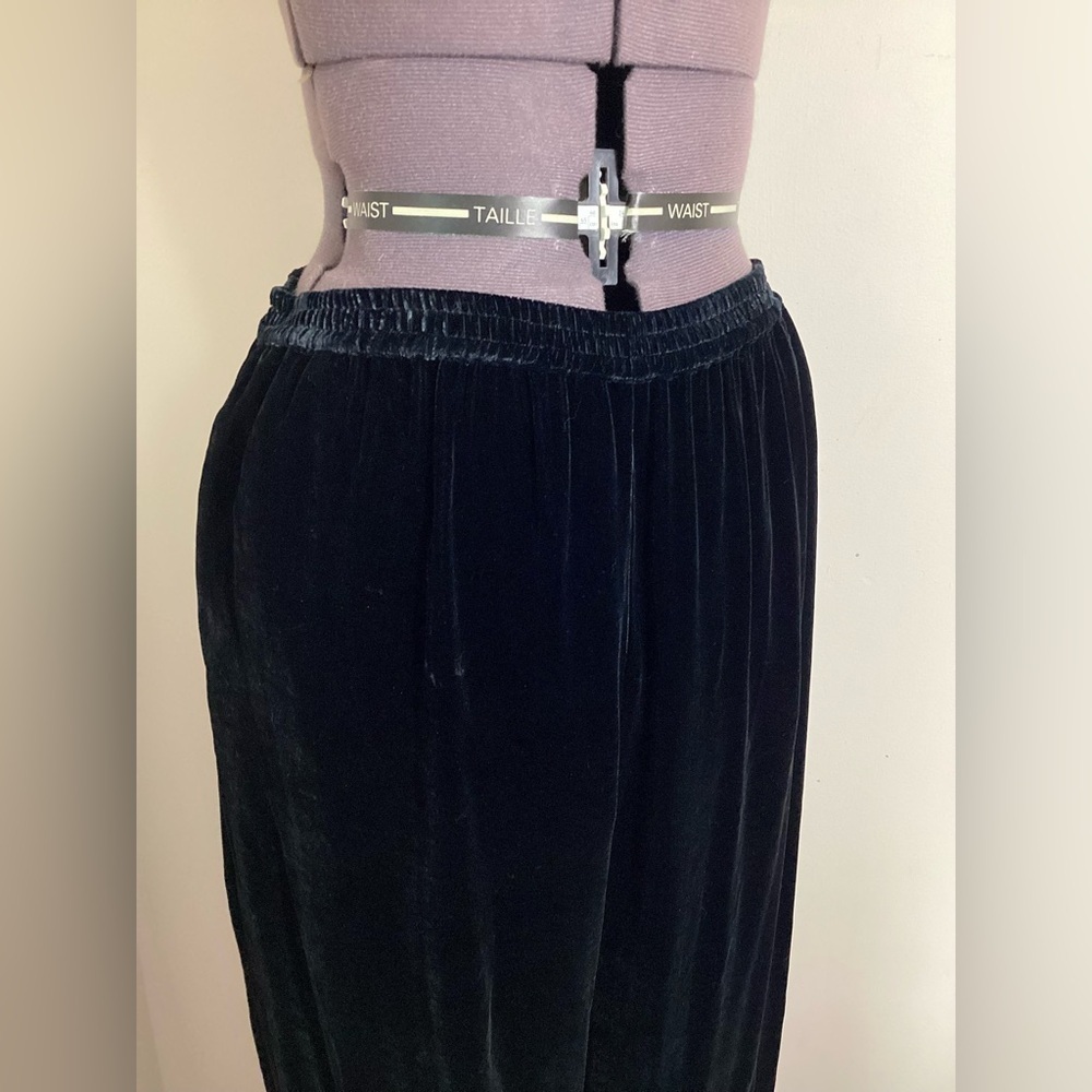 Vtg 90s Y2K Silk Blend Velvet Pants Size M Phoebe Buffay - Picture 5 of 13